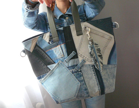 Džínová kabelka-taška. kabelka taška riflová boro styl  Džínová kabelka-taška. kabelka taška riflová boro styl