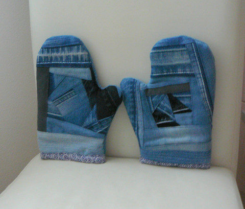 Chňapky pro milovníky rifloviny. modré kuchyň chňapka pečení 