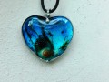 Mořské srdce...(sklo) náhrdelník