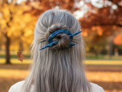 Nebesky modrá spona do vlasů