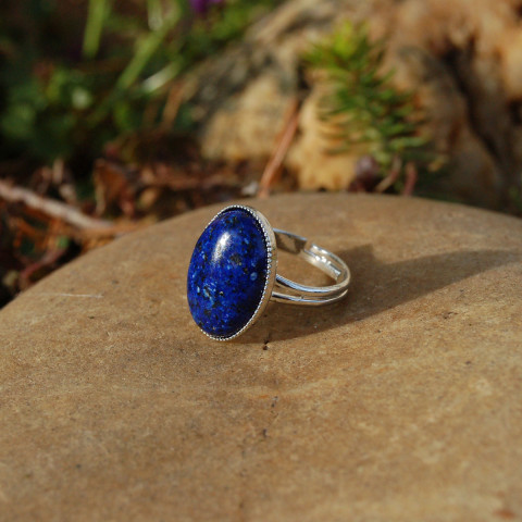 Prsten s lapisem lazuli 18x13 mm lapis lazuli 