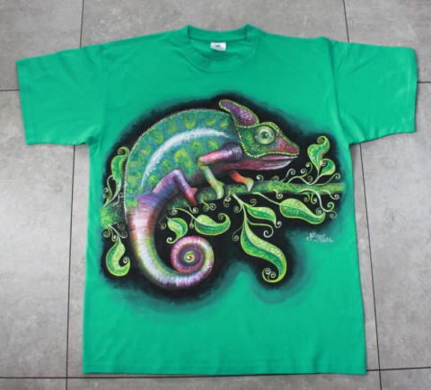 Chameleon Neon, vel. L zvíře drak příroda chameleon stromy les listí ještěr exotika plaz 