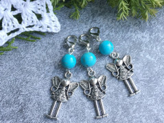 Růžové květy - náušnice