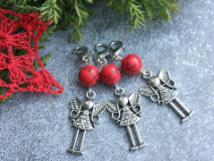 Růžové květy - náušnice