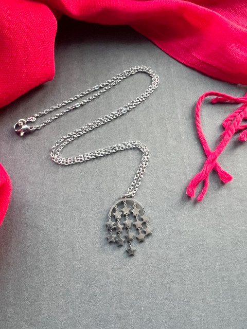 Řetízek s hvězdičkovým přívěskem přívěsek vánoce hvězdy nerez hvězdičky steel 