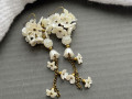 Bílé květinkové hrozny - náušnice