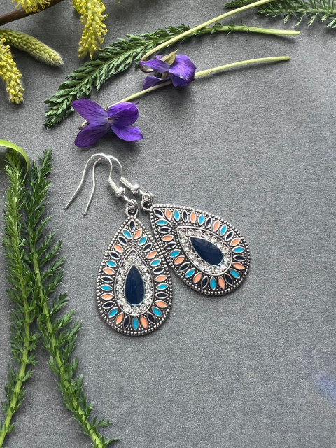 Slzičkové náušnice náušnice slza štras 