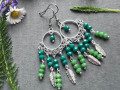 Zelený orient - náušnice