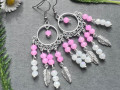 Růžový orient - náušnice