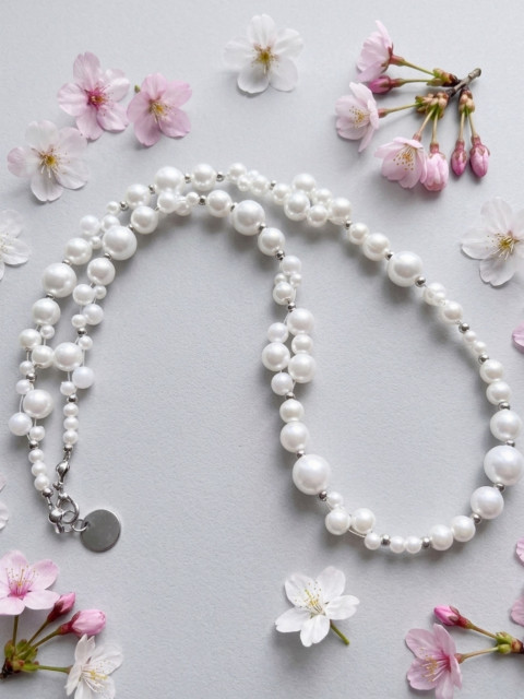 Perlové korálky - S. Steel korálky elegantní luxusní perličky perly nerez ocel 