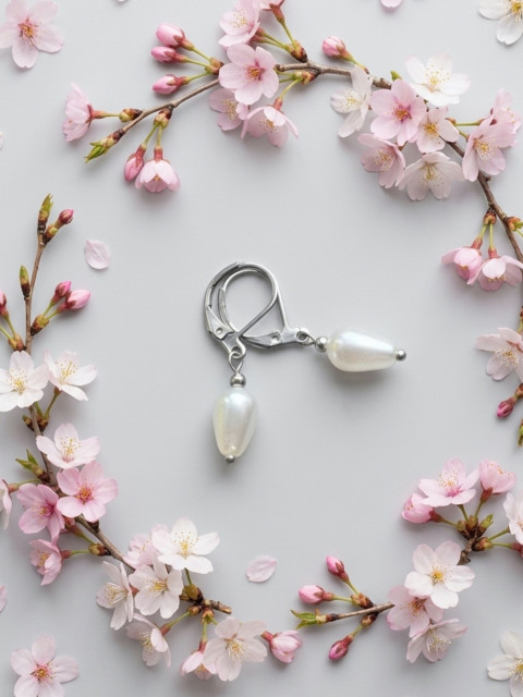 Perlové slzičkové náušnice - Steel náušnice romantické luxusní perly slzy slzičky 