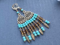 Tyrkysový Orient - náušnice