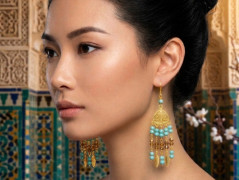 Růžové perlové korále