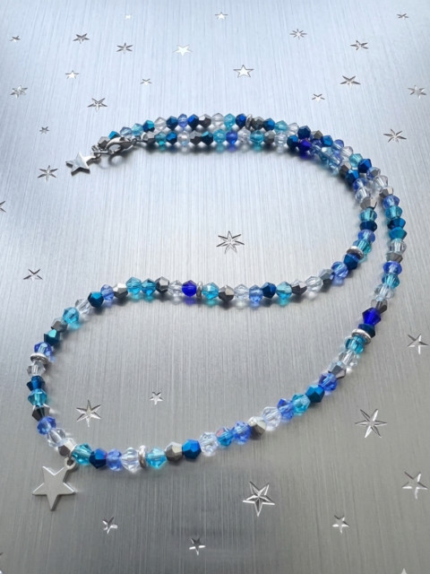Půlnoční korálky - S. Steel korálky nebe hvězdy nerez ocel 