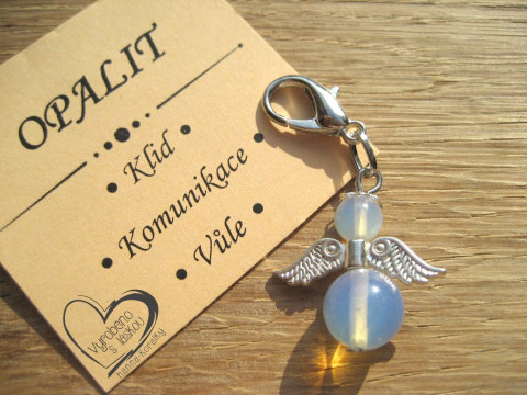 PŘÍVĚSEK - ANDĚL - OPALIT přívěsek polodrahokam minerál anděl andílek křídla andělíček minerální andělé andílci andělíčci pro radost andělské na kabelku na klíče na peněženku  PŘÍVĚSEK - ANDĚL - OPALIT přívěsek polodrahokam minerál anděl andílek křídla andělíček minerální andělé andílci andělíčci pro radost andělské na kabelku na klíče na peněženku