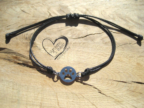 PROVÁZKOVÝ NÁRAMEK - TLAPKA provázkový šňůrkový jednoduchý s  PROVÁZKOVÝ NÁRAMEK - TLAPKA provázkový šňůrkový jednoduchý s