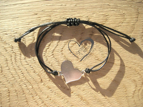 PROVÁZKOVÝ NÁRAMEK - SRDCE kabbalah náramek šňůrkový ocel  PROVÁZKOVÝ NÁRAMEK - SRDCE kabbalah náramek šňůrkový ocel