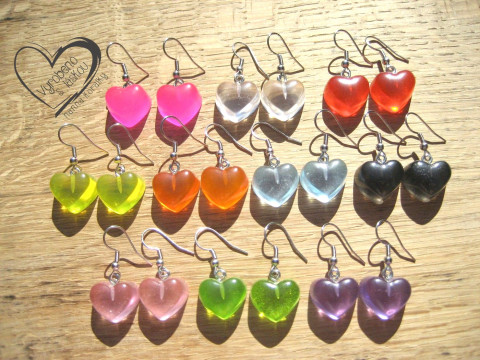 Náušnice - buclaté srdíčka veselé hravé sranda náušnice srd  Náušnice - buclaté srdíčka veselé hravé sranda náušnice srd