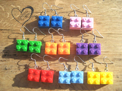 Náušnice - kostky veselé hravé sranda náušnice leg  Náušnice - kostky veselé hravé sranda náušnice leg
