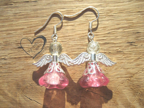 NÁUŠNICE - RŮŽOVÝ ČIRÝ ANDĚL náušnice vánoční anděl andílek křídla andělíček andělé andílci andělíčci sváteční andělské  NÁUŠNICE - RŮŽOVÝ ČIRÝ ANDĚL náušnice vánoční anděl andílek křídla andělíček andělé andílci andělíčci sváteční andělské