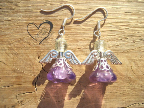 NÁUŠNICE - ČIRÝ FIALOVÝ ANDĚL náušnice vánoční anděl andílek křídla andělíček andělé andílci andělíčci sváteční andělské  NÁUŠNICE - ČIRÝ FIALOVÝ ANDĚL náušnice vánoční anděl andílek křídla andělíček andělé andílci andělíčci sváteční andělské