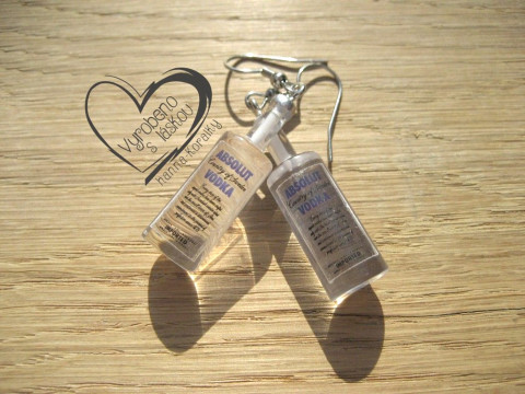 Vtipné alkohol náušnice - vodka vtipné sranda náušnice pas  Vtipné alkohol náušnice - vodka vtipné sranda náušnice pas