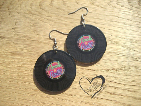 NÁUŠNICE - GRAMODESKY veselé hravé sranda náušnice pas  NÁUŠNICE - GRAMODESKY veselé hravé sranda náušnice pas