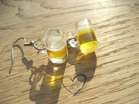 NÁUŠNICE - PIVO veselé hravé sranda náušnice pas  NÁUŠNICE - PIVO veselé hravé sranda náušnice pas