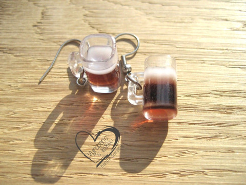 NÁUŠNICE - ČERNÉ PIVO veselé hravé sranda náušnice pas  NÁUŠNICE - ČERNÉ PIVO veselé hravé sranda náušnice pas