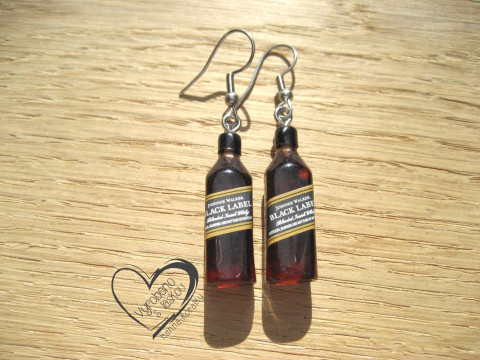 NÁUŠNICE - WHISKY ČERNÁ vtipné sranda náušnice  NÁUŠNICE - WHISKY ČERNÁ vtipné sranda náušnice