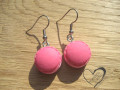 Náušnice - růžové makronky