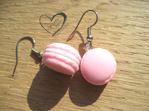 Náušnice - světle růžové makronky veselé hravé sranda náušnice  Náušnice - světle růžové makronky veselé hravé sranda náušnice