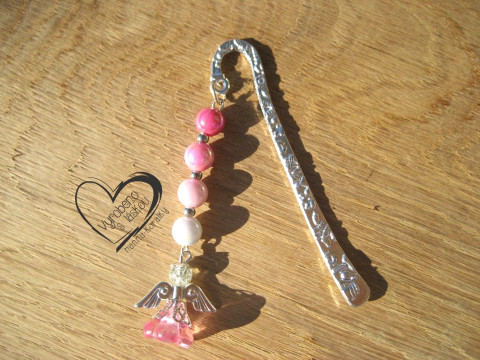 ZÁLOŽKA DO KNIHY - RŮŽOVÝ ANDĚL záložka knížka anděl čtenář  ZÁLOŽKA DO KNIHY - RŮŽOVÝ ANDĚL záložka knížka anděl čtenář