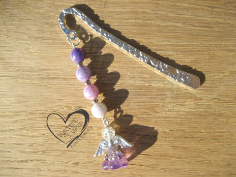 ZÁLOŽKA DO KNIHY - FIALOVÝ ANDĚL záložka knížka anděl čtenář  ZÁLOŽKA DO KNIHY - FIALOVÝ ANDĚL záložka knížka anděl čtenář