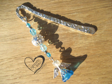 ZÁLOŽKA DO KNIHY - TYRKYSOVÝ ANDĚL záložka knížka anděl čtenář  ZÁLOŽKA DO KNIHY - TYRKYSOVÝ ANDĚL záložka knížka anděl čtenář