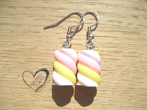 NÁUŠNICE - MARSHMALLOW - žluté veselé hravé sranda náušnice  NÁUŠNICE - MARSHMALLOW - žluté veselé hravé sranda náušnice