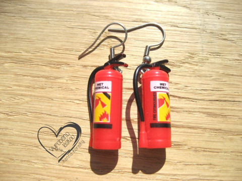 NÁUŠNICE - HASIČÁK veselé hravé sranda náušnice  NÁUŠNICE - HASIČÁK veselé hravé sranda náušnice