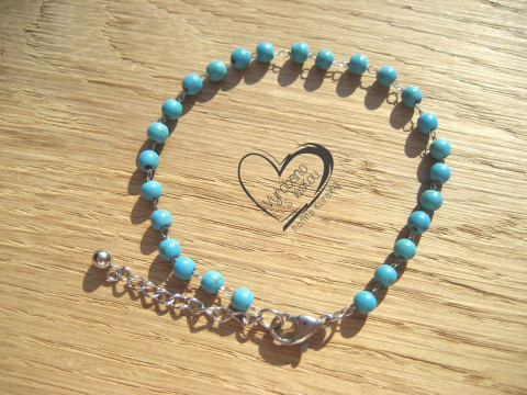 NÁRAMEK NEREZ OCEL S TYRKENITEM II. náramek pro alergiky minimalistický  NÁRAMEK NEREZ OCEL S TYRKENITEM II. náramek pro alergiky minimalistický