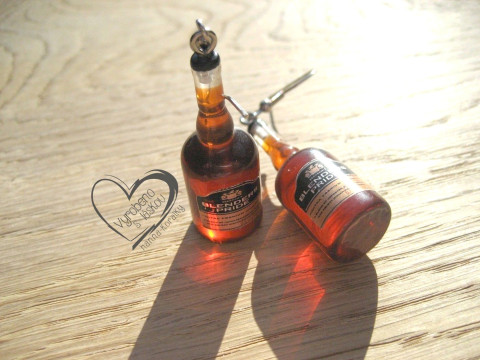 NÁUŠNICE - WHISKY I. vtipné sranda náušnice  NÁUŠNICE - WHISKY I. vtipné sranda náušnice