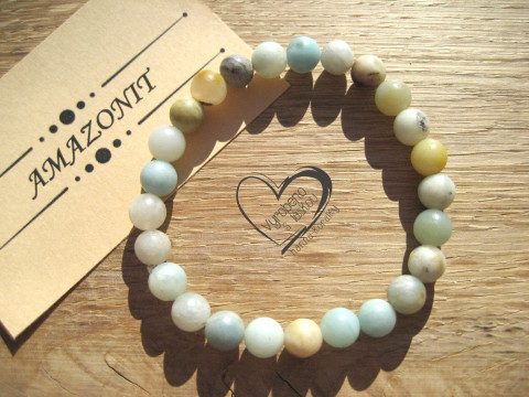 Náramek Amazonit 8mm náramek minerál minerální pro alergiky  Náramek Amazonit 8mm náramek minerál minerální pro alergiky
