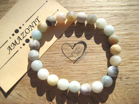 Náramek Amazonit matný 8mm náramek minerál minerální pro alergiky  Náramek Amazonit matný 8mm náramek minerál minerální pro alergiky