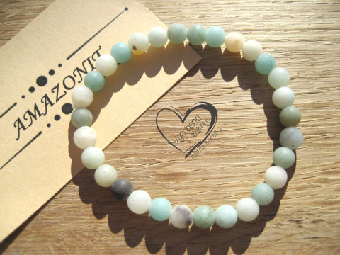 Náramek Amazonit matný 6mm náramek minerál minerální pro alergiky  Náramek Amazonit matný 6mm náramek minerál minerální pro alergiky