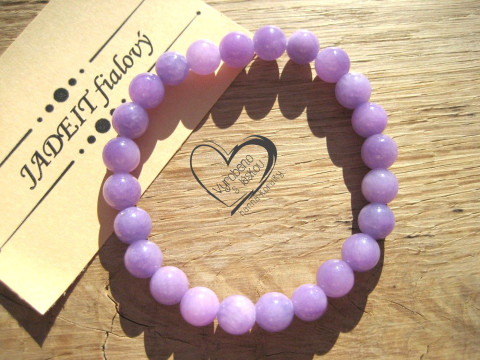 Náramek Jadeit fialový 8mm náramek minerál minerální pro alergiky  Náramek Jadeit fialový 8mm náramek minerál minerální pro alergiky