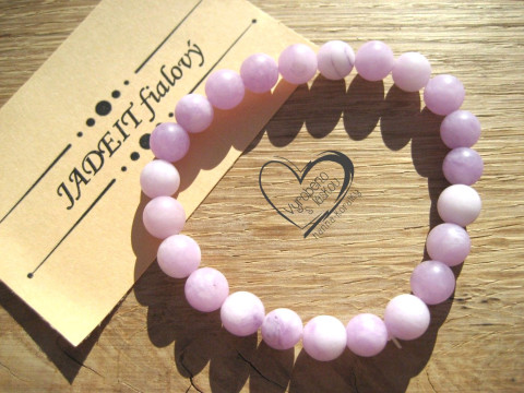 Náramek Jadeit fialový matný 8mm náramek minerál minerální pro alergiky  Náramek Jadeit fialový matný 8mm náramek minerál minerální pro alergiky