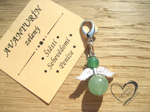Přívěsek - anděl - avanturín zelený přívěsek polodrahokam minerál anděl andílek křídla andělíček minerální andělé andílci andělíčci pro radost andělské na kabelku na klíče na peněženku  Přívěsek - anděl - avanturín zelený přívěsek polodrahokam minerál anděl andílek křídla andělíček minerální andělé andílci andělíčci pro radost andělské na kabelku na klíče na peněženku