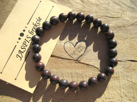 Náramek Jaspis Brekcie 8mm náramek minerál minerální pro alergiky  Náramek Jaspis Brekcie 8mm náramek minerál minerální pro alergiky