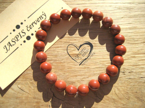 Náramek Jaspis červený 8mm II. náramek minerál minerální pro alergiky  Náramek Jaspis červený 8mm II. náramek minerál minerální pro alergiky