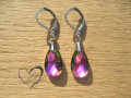 Náušnice - fialové kapky