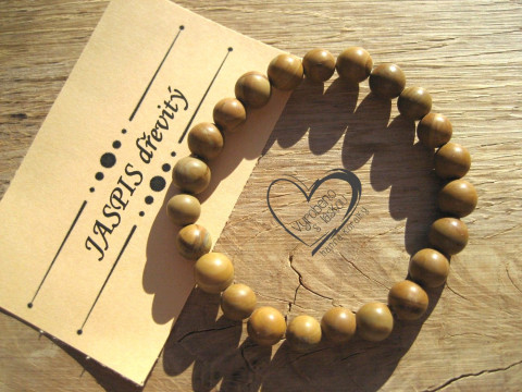 Náramek Jaspis dřevitý 8mm náramek minerál minerální pro alergiky  Náramek Jaspis dřevitý 8mm náramek minerál minerální pro alergiky