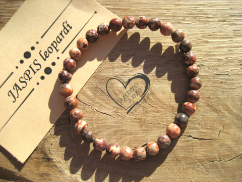 Náramek Jaspis leopardí 6mm náramek minerál minerální pro alergiky  Náramek Jaspis leopardí 6mm náramek minerál minerální pro alergiky
